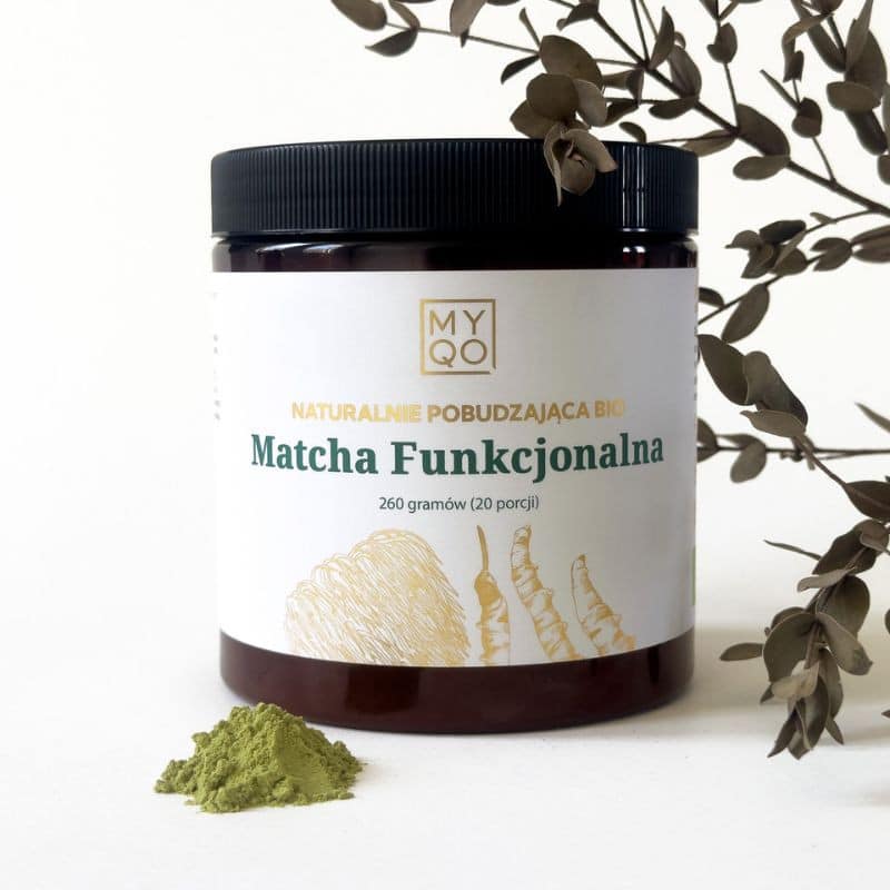 Matcha Funkcjonalna MYQO - Naturalnie pobudzająca BIO - 260 g