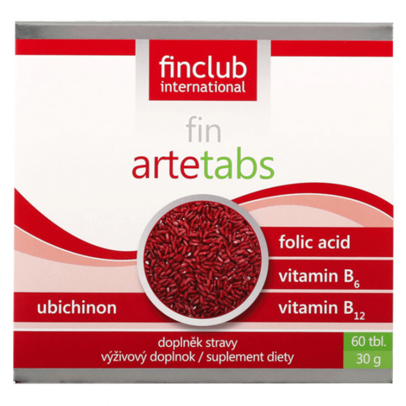 Artetabs Finclub - Monakoliny K z czerwonego ryżu - 60 tabletek