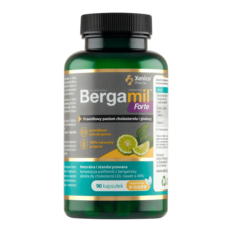 Bergamil Forte Xenico Pharma - Cholesterol - Smak bergamotki (Opakowanie: 30-kapsulek)