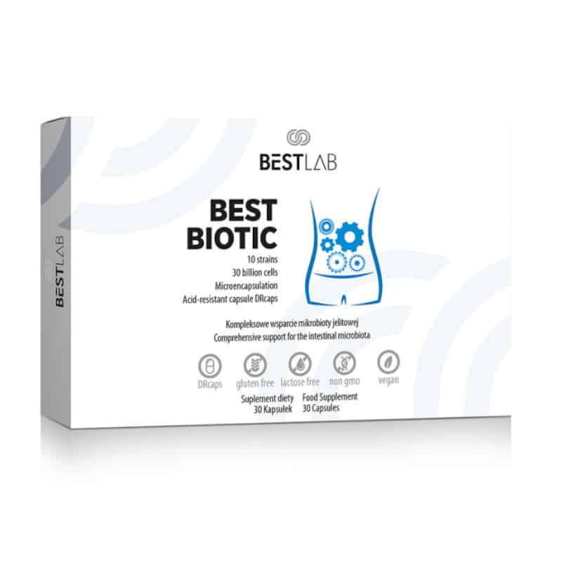 BestBiotic Best Lab - Kompleksowe wsparcie mikrobioty jelitowej - 30 kapsułek