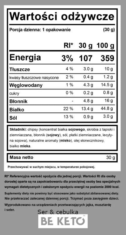 Keto Chipsy BeKeto - Ser & cebulka, Czerwona papryka oraz Orientalne pikantne - 30 g (Smak: swieza-czerwona-papryka)