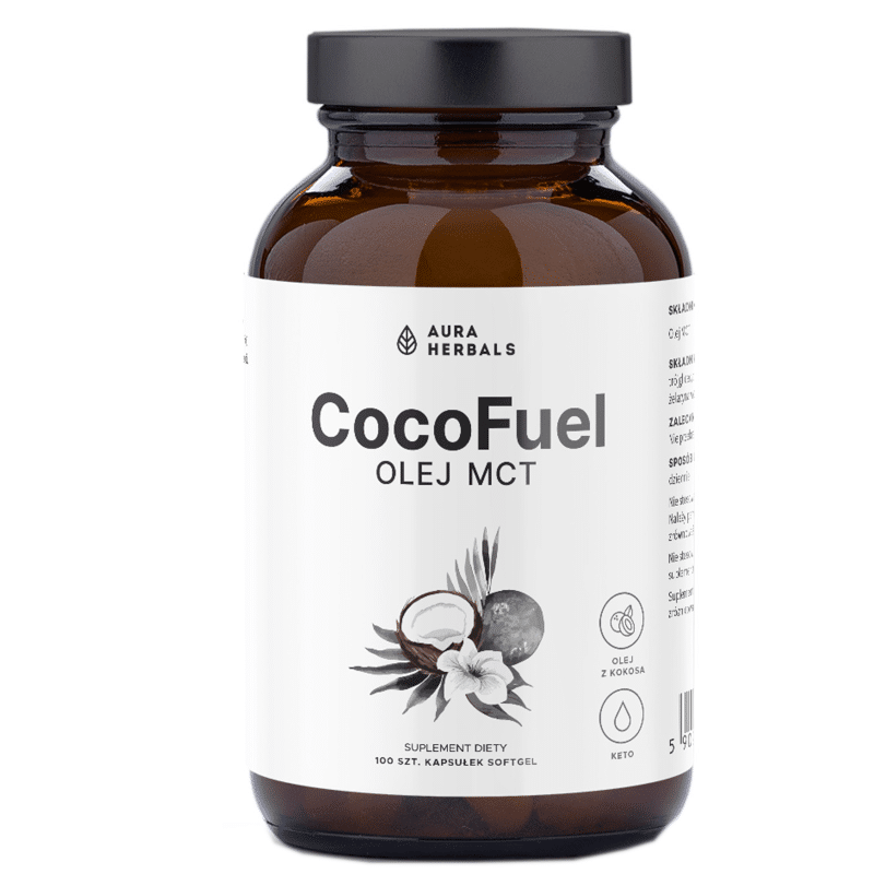 Coco Fuel Aura Herbals - Olej MCT 2000 mg - 100 kapsułek 