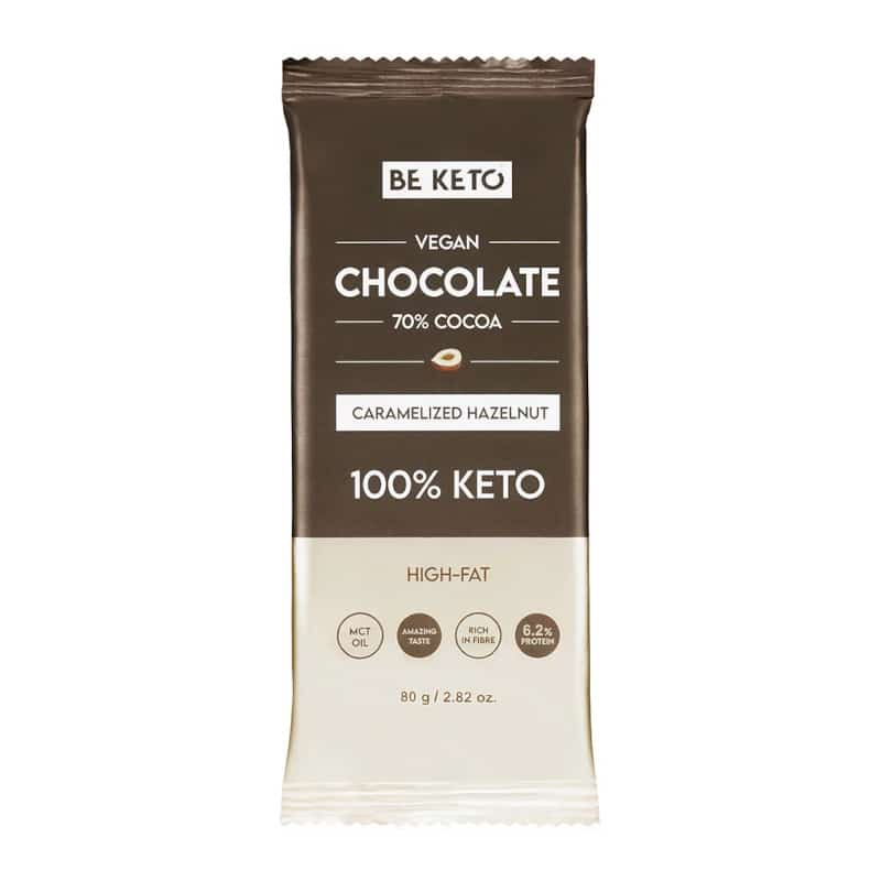 Wegańska Keto Czekolada z Olejem MCT BeKeto - Różne smaki 80 g (Smak: ciemna-klasyczna)