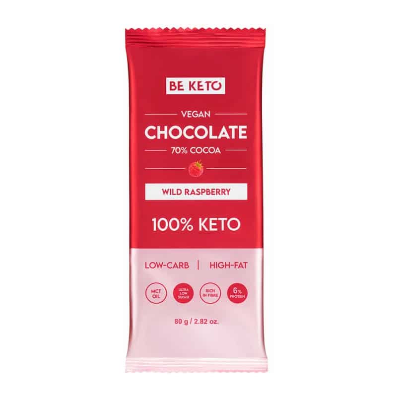 Wegańska Keto Czekolada z Olejem MCT BeKeto - Różne smaki 80 g (Smak: orzech-pekan)