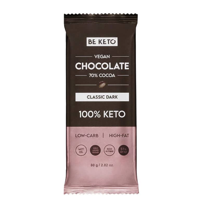 Wegańska Keto Czekolada z Olejem MCT BeKeto - Różne smaki 80 g (Smak: dzika-malina)
