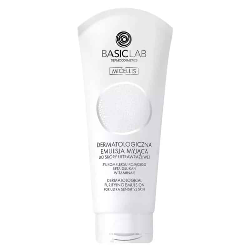 Dermatologiczna emulsja myjąca BASICLAB - Do skóry ultrawrażliwej -  100 ml / 300 ml (Pojemnosc: 100-ml)