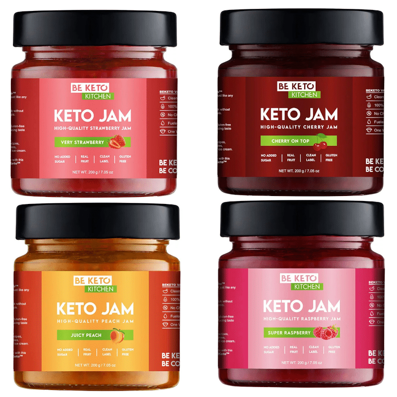 Keto Dżemy od Beketo - Smak bez Kompromisów i Minimalna Ilość Węglowodanów - 200 g (Smak: brzoskwiniowy)