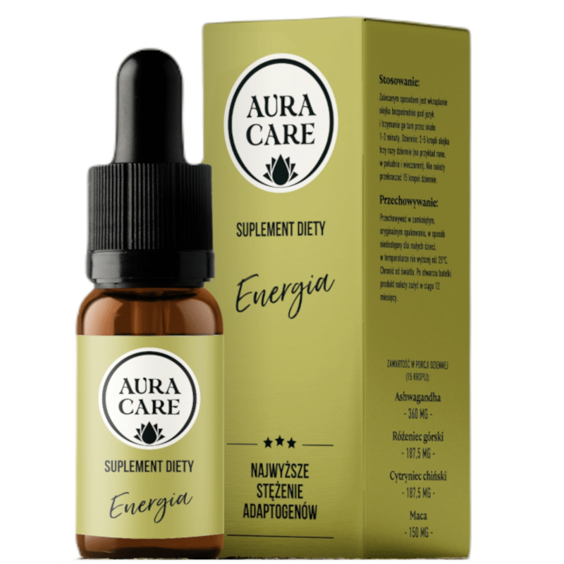 Energia AURA CARE - Moc 4 naturalnych składników - 10ml, około 300 kropli