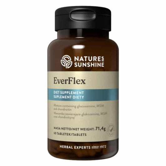 EverFlex Nature's Sunshine Glukozamina, MSM i Chondroityna na zdrowe stawy - 60 tabletek