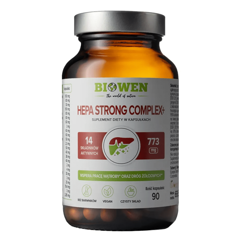 Hepa Strong Complex+ Biowen - Wsparcie wątroby - 90 kapsułek