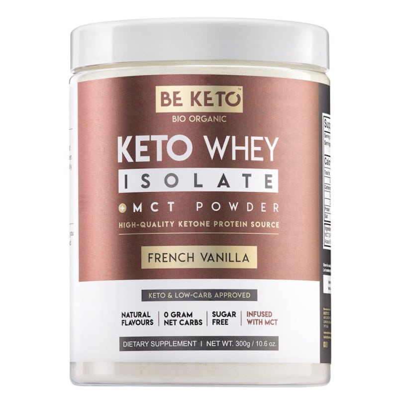 Keto Izolat Białka z olejem MCT BeKeto 300 g - Różne smaki (Smak: organiczna-matcha)