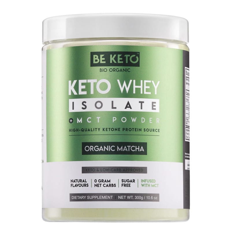 Keto Izolat Białka z olejem MCT BeKeto 300 g - Różne smaki (Smak: swieza-truskawka)