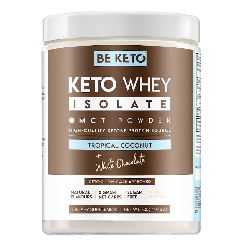 Keto Izolat Białka z olejem MCT BeKeto 300 g - Różne smaki (Smak: organiczna-matcha)