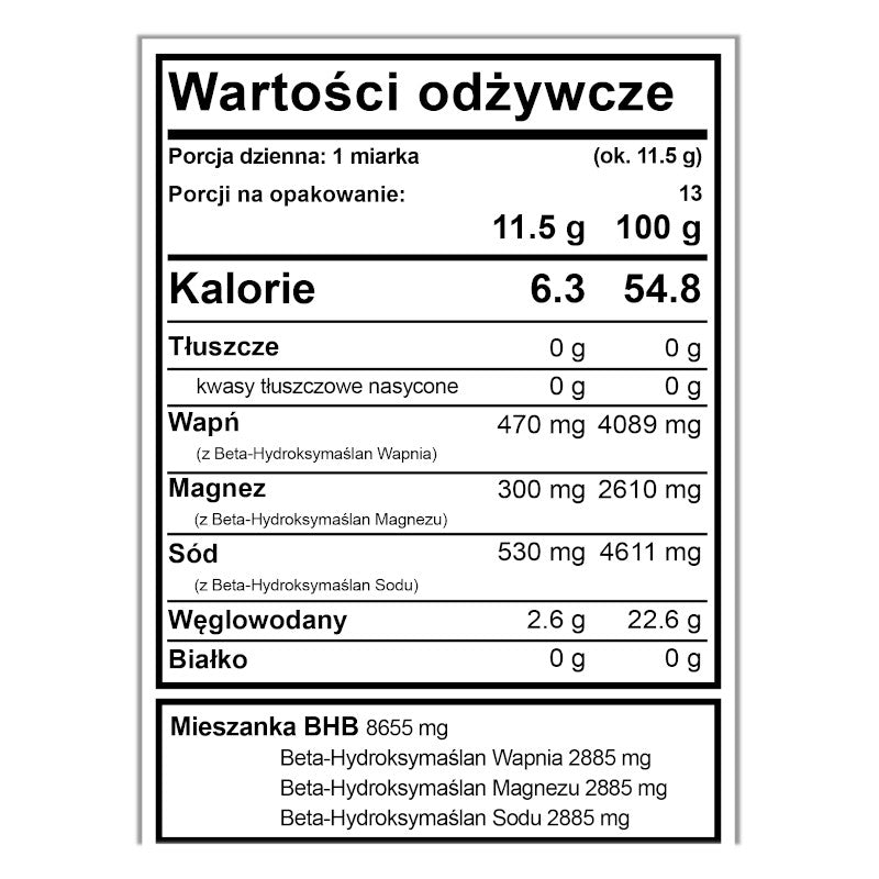 Ketony Egzogenne BeKeto w proszku 150 g - Różne smaki (Smak: tropikalne-mango)