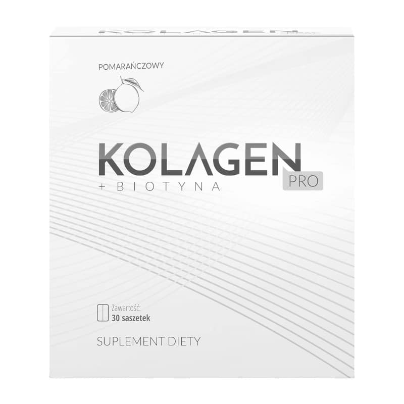Kolagen PRO + Biotyna Nutricion House Naturalny kolagen rybi - 30 saszetek (Smak: pomaranczowy)