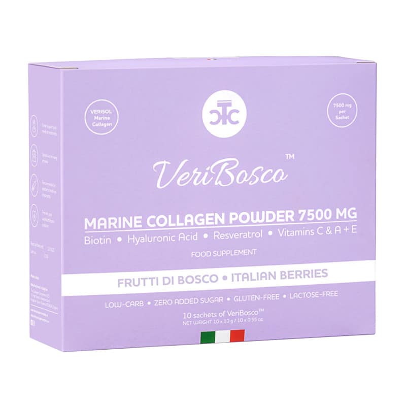 Kolagen morski VeriBosco 7500 mg o smaku owoców leśnych w saszetkach The Collagen Company (Opakowanie: 30-saszetek)