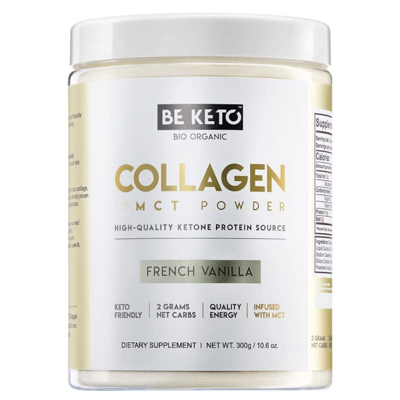 Kolagen z olejem MCT BeKeto w proszku 300 g - Różne smaki (Smak: francuska-wanilia)