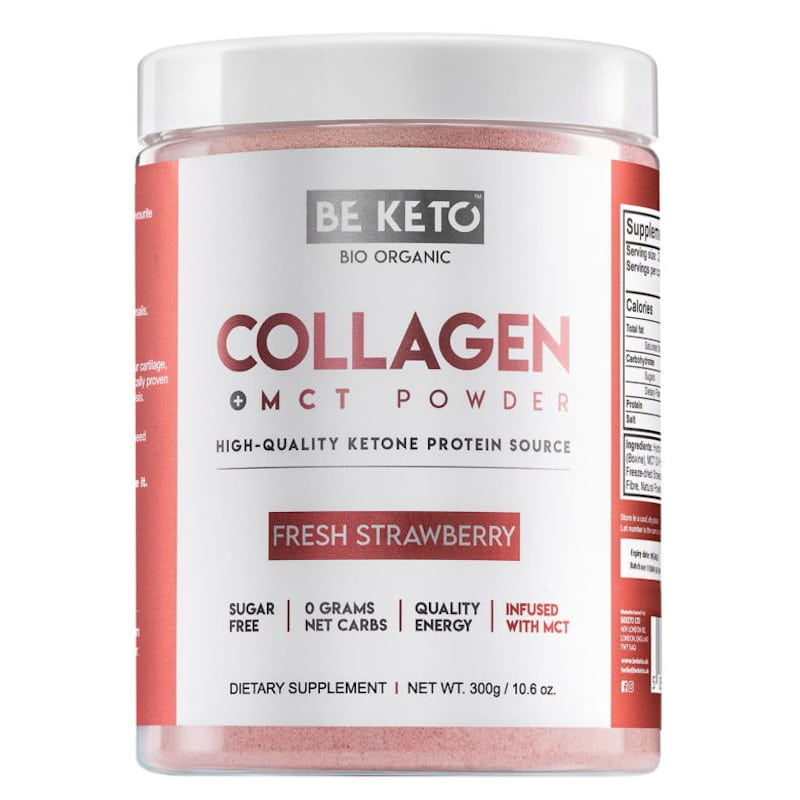 Kolagen z olejem MCT BeKeto w proszku 300 g - Różne smaki (Smak: organiczna-matcha)