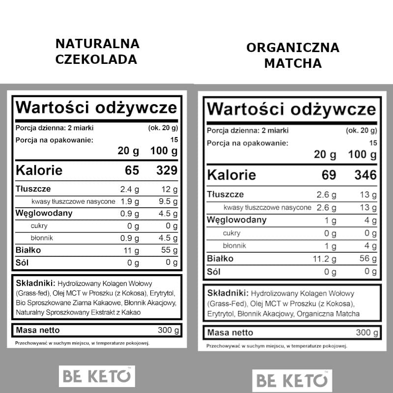 Kolagen z olejem MCT BeKeto w proszku 300 g - Różne smaki (Smak: dzika-malina)