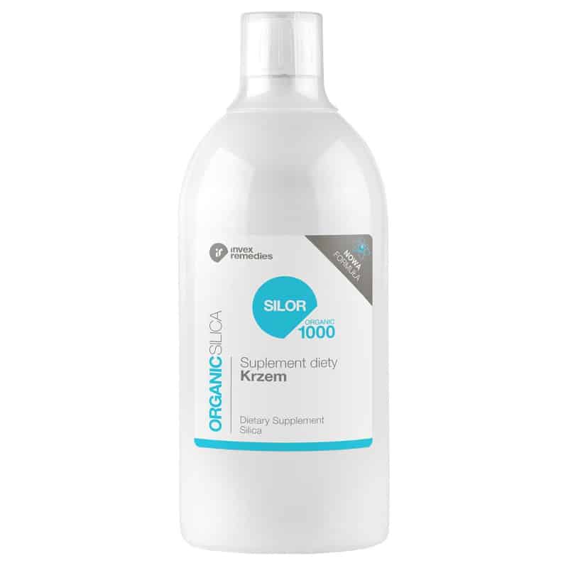Krzem SILOR ORGANIC Suplement diety Invex Remedies - Wspiera układ kostny i stawy - 1000 ml