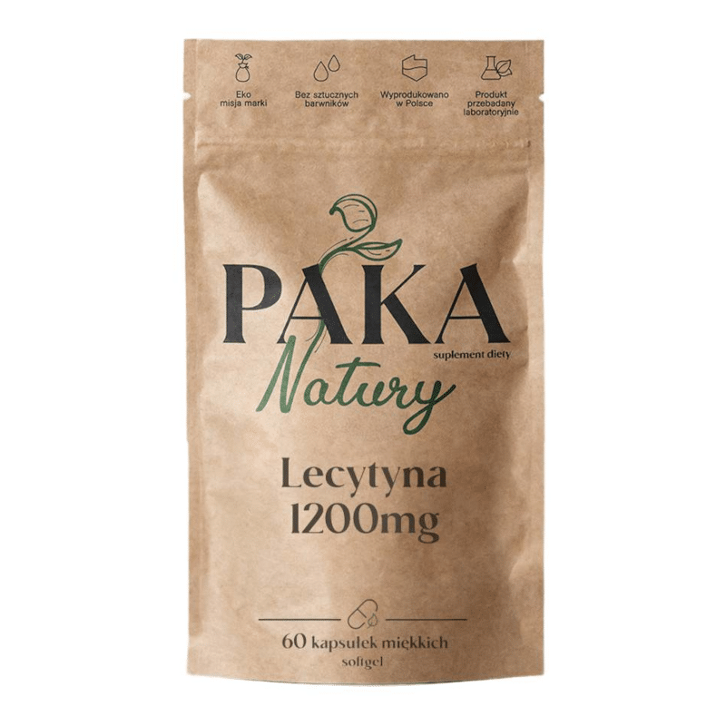 Lecytyna Paka Natury - Wsparcie pamięci i koncentracji 1200 mg - 60 kapsułek