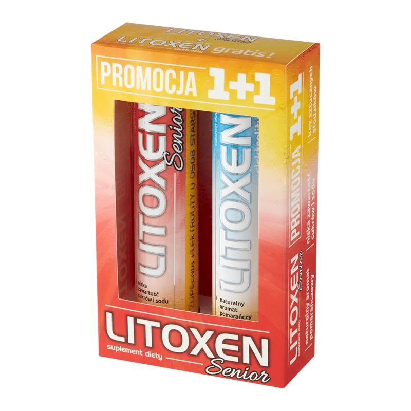 Litoxen Senior Xenico Pharma - Elektrolity - 2 x 20 tabletek musujących