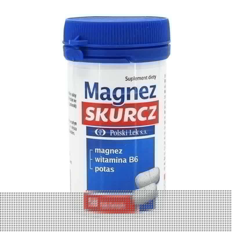 Magnez SKURCZ + witamina B6 Polski Lek - Wspomaga układ nerwowy - 50 tabletek