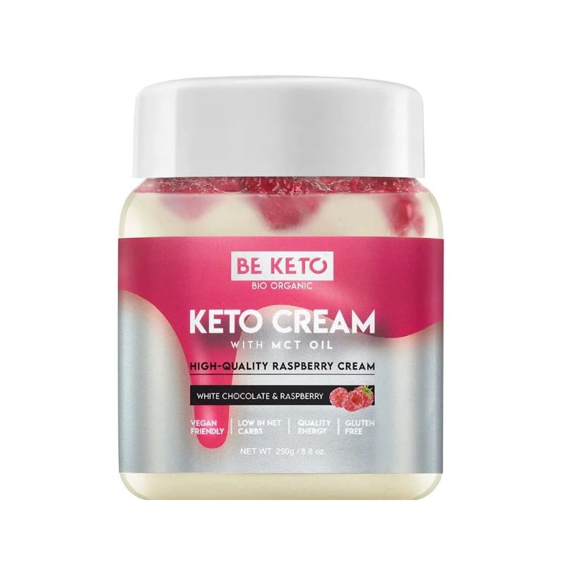 Keto Krem z Olejem MCT BeKeto - Różne Smaki 250 g (Smak: orzech-laskowy)
