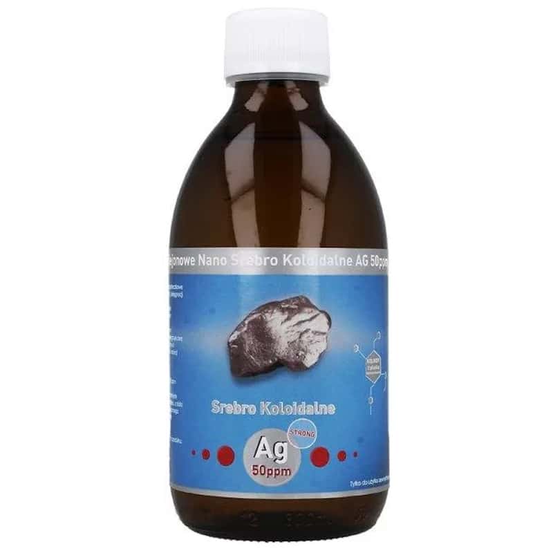 Niejonowe Nano Srebro Koloidalne Strong AG 50 ppm Vitacolloids - 300 ml