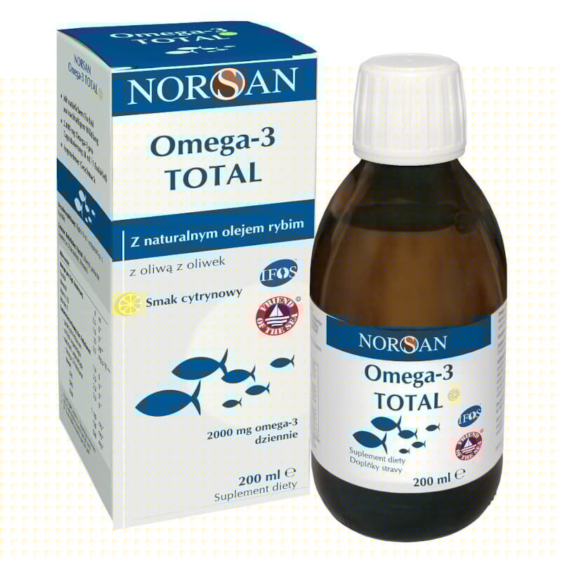 Norsan Omega-3 TOTAL z naturalnym olejem rybnym 2000 mg - 200 ml