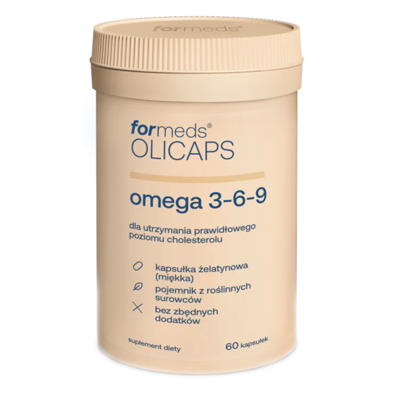 omega 3-6-9 Formeds Olicaps - Dla utrzymania prawidłowego poziomu cholesterolu - 60 kapsułek
