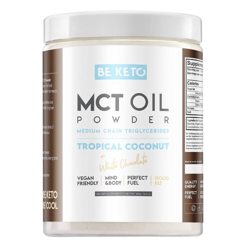 Olej MCT BeKeto w proszku 300 g - Różne smaki (Smak: naturalna-czekolada)