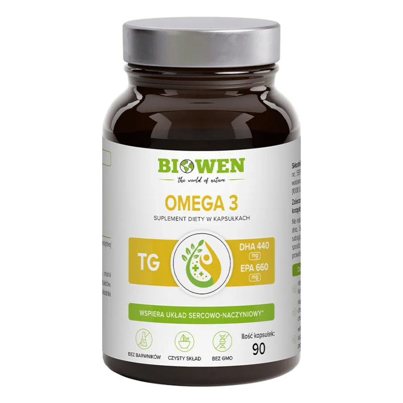 Omega 3 Biowen - Olej rybi z sardeli peruwiańskiej - 90 kapsułek