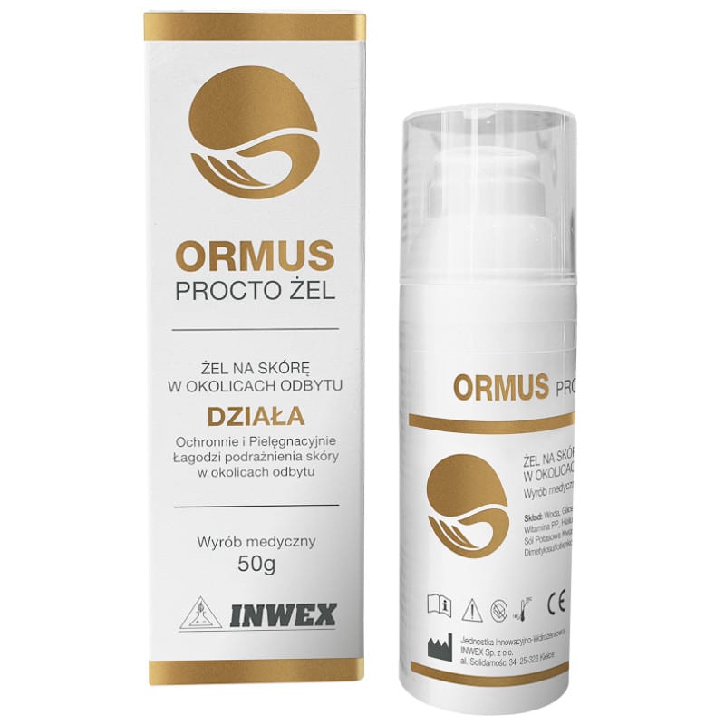 ORMUS Procto Żel Inwex - Łagodzi podrażnienia skóry w okolicach odbytu - 50 g