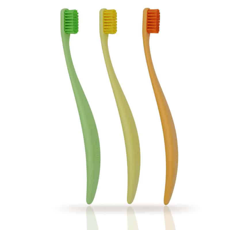 Zestaw szczoteczek do zębów Promis TRIO z bioplastiku - 3 sztuki (Kolor: kolorowe)