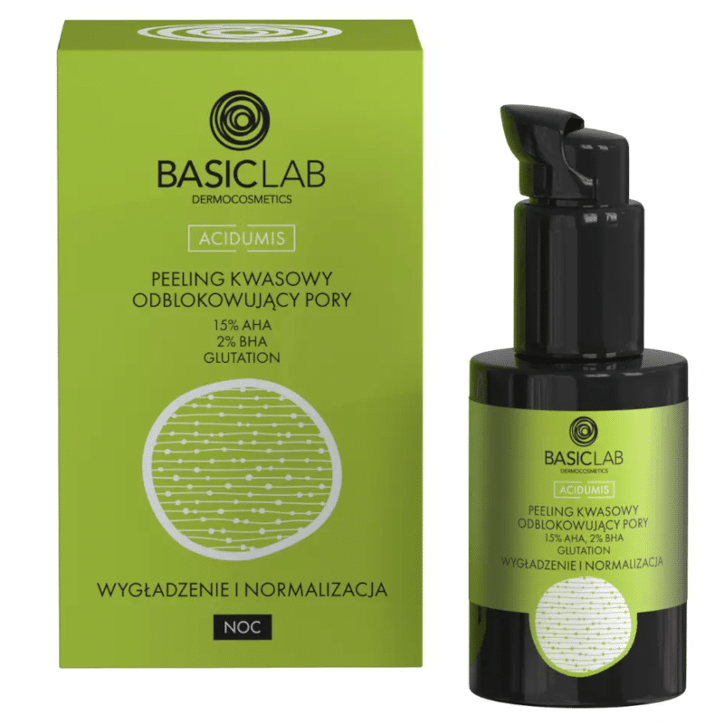 Peeling kwasowy odblokowujący pory BASICLAB - Wygładza i normalizuje - 30 ml