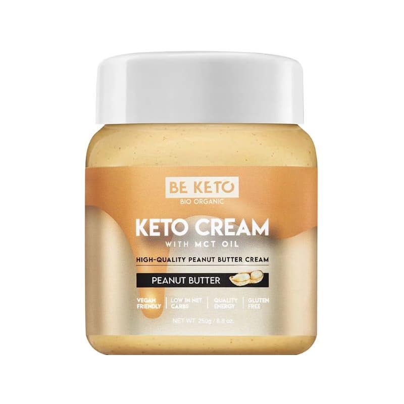 Keto Krem z Olejem MCT BeKeto - Różne Smaki 250 g (Smak: orzech-laskowy)