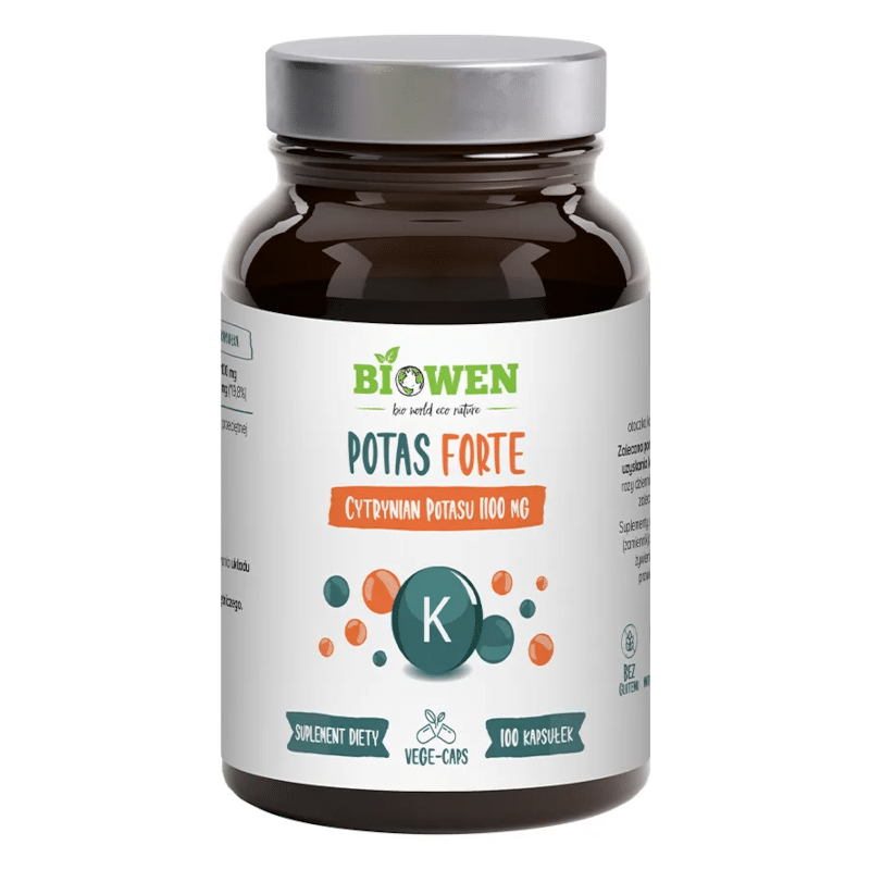 Potas Forte Biowen - Cytrynian potasu - 100 kapsułek