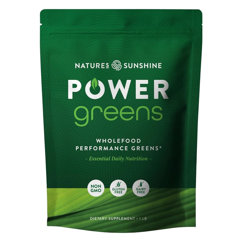 Power Greens - Mieszanka sproszkowanych warzyw i owoców Nature's Sunshine - 450 g