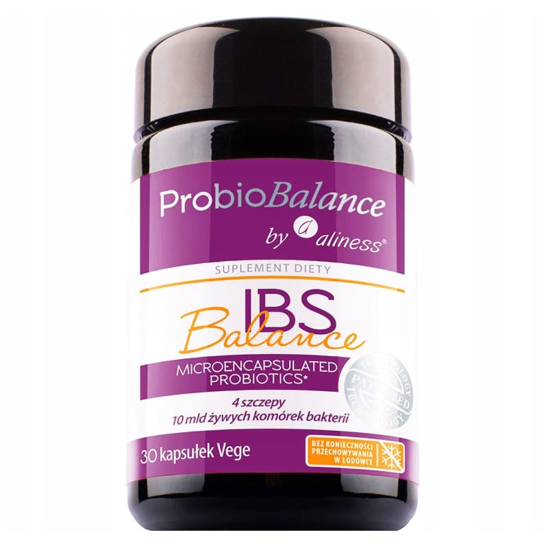 Probiotyk IBS Balance ProbioBalance 10 mld żywych komórek bakterii Aliness - 30 kapsułek Vege