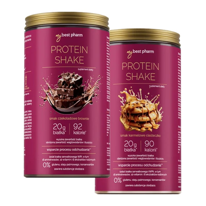ProteinShake MyBestPharm - Dietetyczny shake wspierający proces odchudzania - 450 g (Smak: karmelowe-ciasteczko)