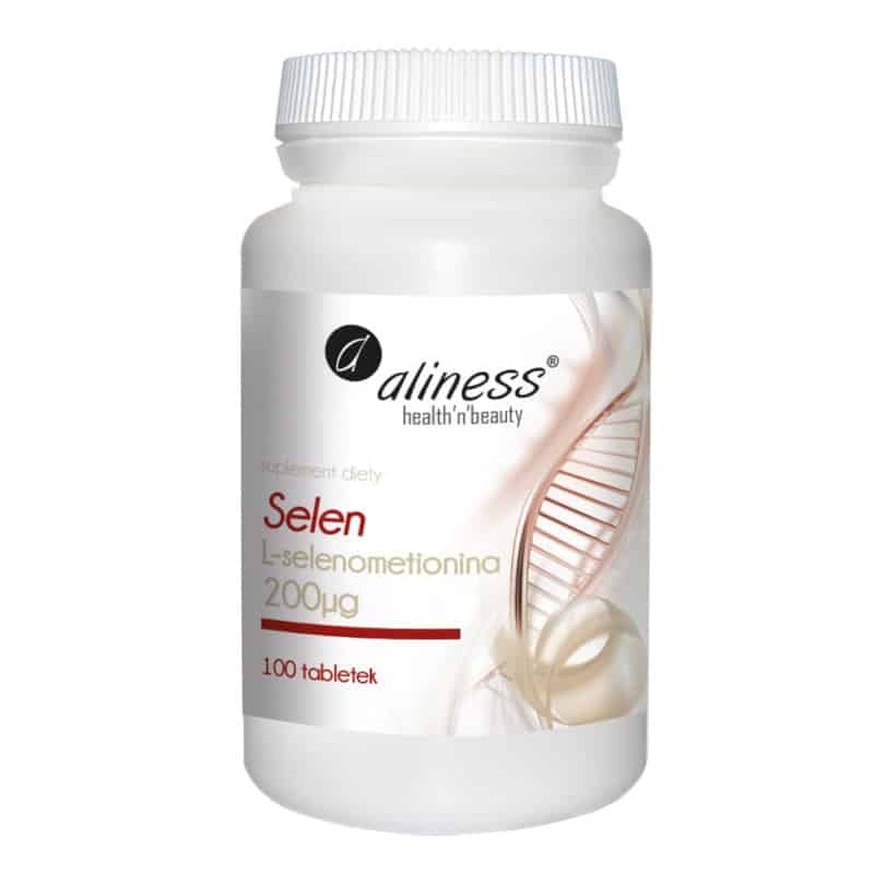 Selen L-selenometionina 200 µg Aliness - Wsparcie Twojego Zdrowia - 100 tabletek