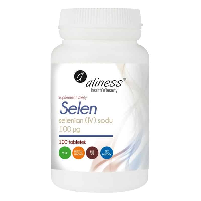 Selen Selenian IV Sodu 100 µg Aliness - Minerał długowieczności - 100 tabletek