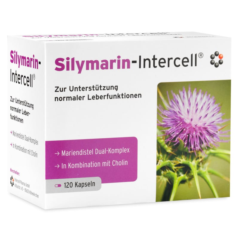Silymarin intercell Mitopharma - Wsparcie dla wątroby i organizmu - 120 kapsułek