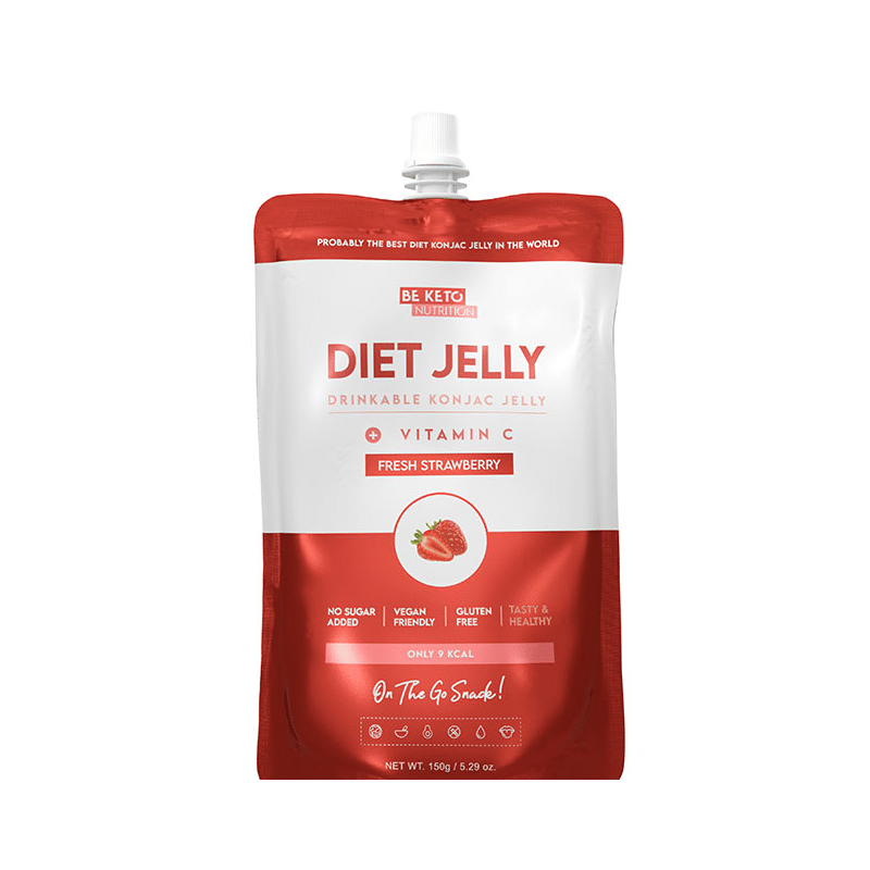 Galaretka Dietetyczna Konjac BeKeto - W czterech różnych smakach - 150 g (Smak: dzika-malina)