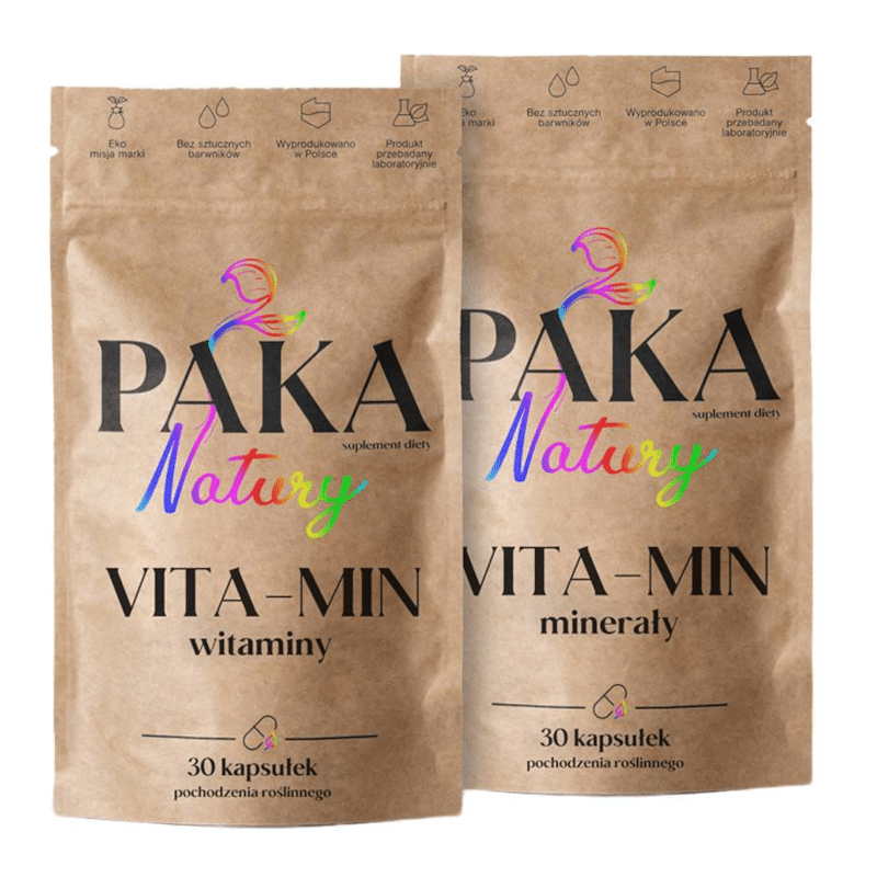 VITA-MIN Paka Natury - Witaminy i Minerały - 30+30 kapsułek