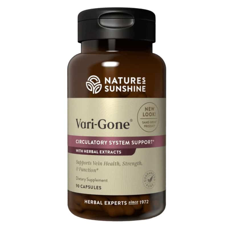 Vari-Gone Nature's Sunshine - Wspiera zdrowie naczyń krwionośnych - 90 kapsułek