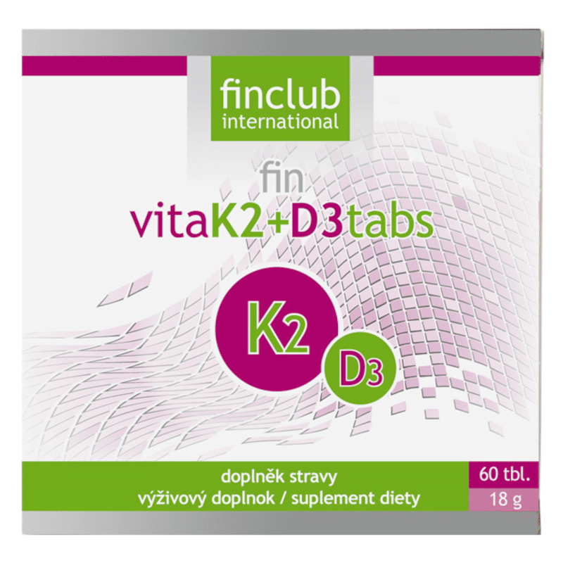 VitaK2+D3tabs Finclub - Moc witaminy K2-MK7 oraz D3 - 60 tabletek