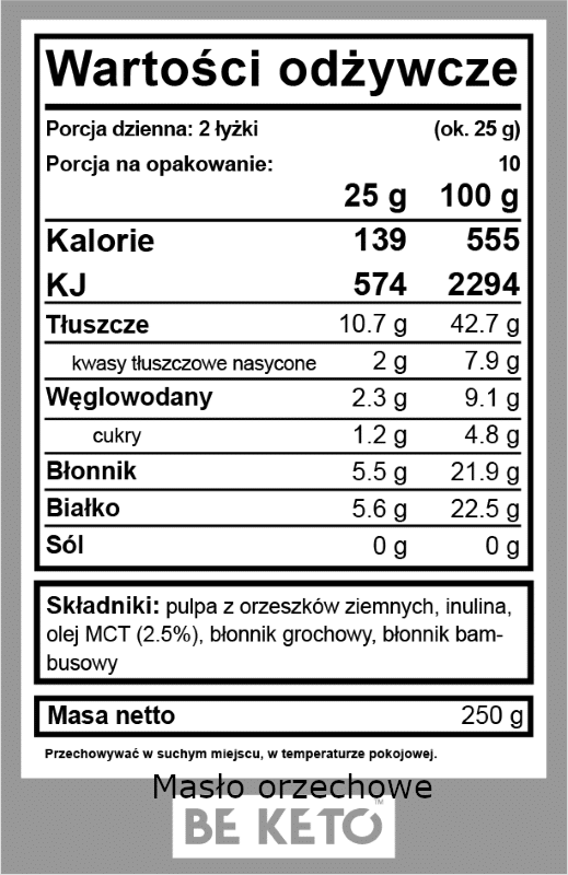 Keto Krem z Olejem MCT BeKeto - Różne Smaki 250 g (Smak: migdal-wanilia)