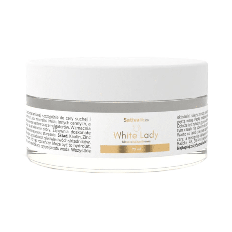 White lady Sativa Life - Maseczka kaolinowa - 75 ml